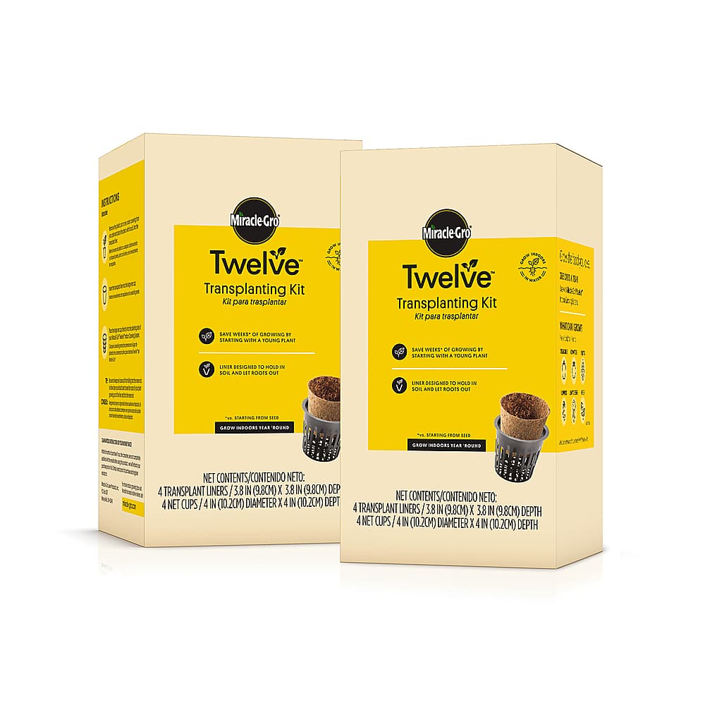 Angle View: Miracle-Gro Twelve Transplanting Kit 2-Pack - Black