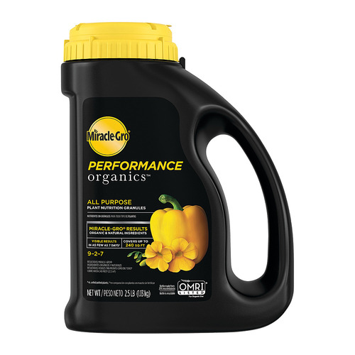Miracle-Gro Performance Organics All Purpose Plant Nutrition Granules 2.5 lb. - Black