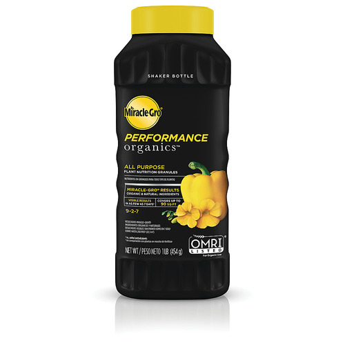 Miracle-Gro Performance Organics All Purpose Plant Nutrition Granules 1 lb. - Black