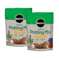 Miracle-Gro Indoor Potting Mix 6 qt. 2-pack - Black - Front_Zoom