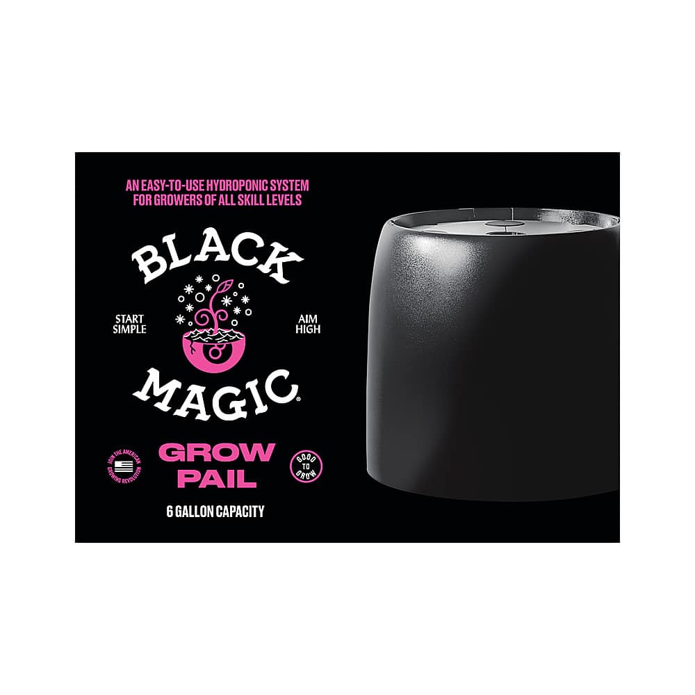 Angle View: Black Magic Grow Pail - Black