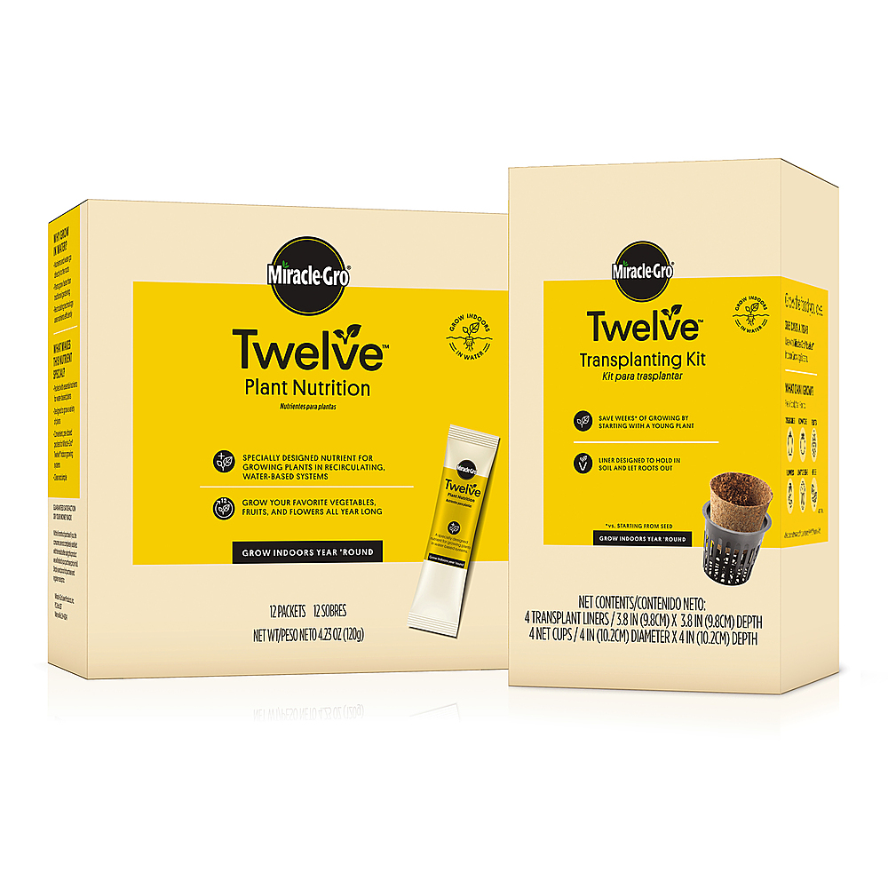 Angle View: Miracle-Gro Twelve Plant Nutrition and Transplanting Kit - Black
