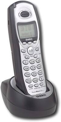 Angle Standard. Uniden - 5.8GHz Cordless Expansion Handset/Charger - Gray/Silver.