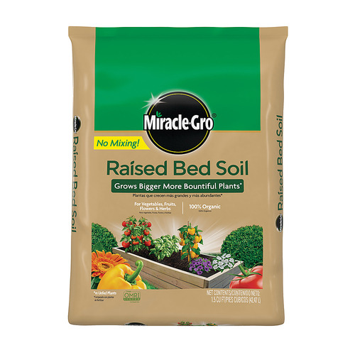 Miracle-Gro Raised Bed Soil 1.5 CF - Black