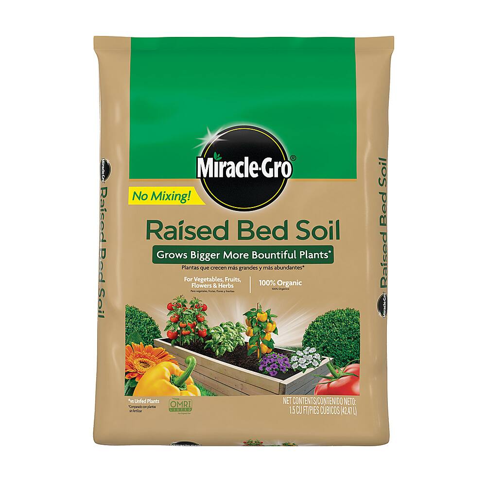 Best Buy MiracleGro Raised Bed Soil 1.5 CF Black 73959430