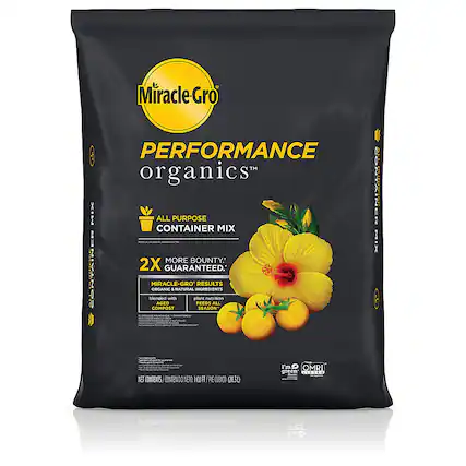 Front. Miracle-Gro - Miracle-Gro Performance Organics All Purpose Container Mix 1 cu. ft. - Black.