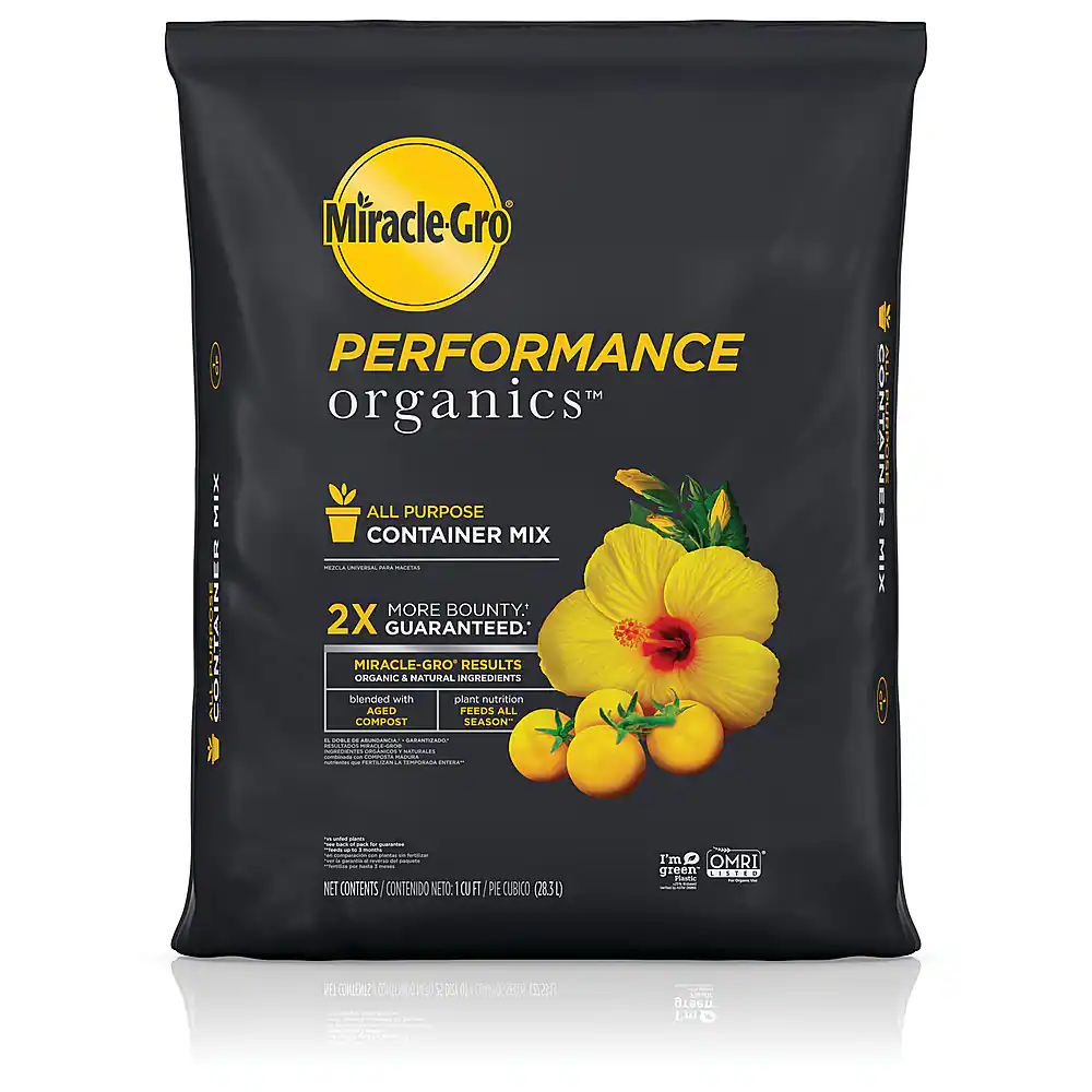 Front. Miracle-Gro - Miracle-Gro Performance Organics All Purpose Container Mix 1 cu. ft. - Black.