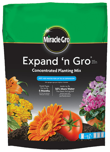 Miracle-Gro Expand 'n Gro Concentrated Planting Mix 0.33 CF - Black
