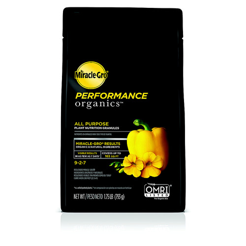 Miracle-Gro Performance Organics All Purpose Plant Nutrition Granules 1.75 lb. - Black