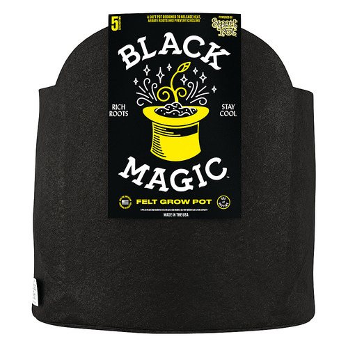 Black Magic Felt Grow Pot 5GAL - Black