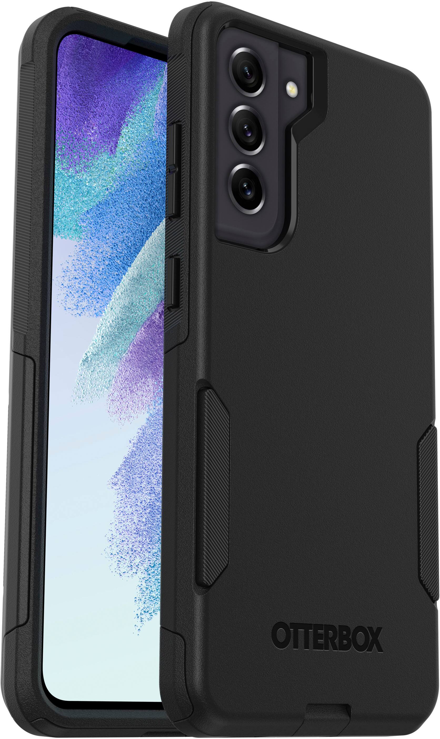 Angle. OtterBox - Commuter Series Hard Shell for Samsung Galaxy S21 FE 5G - Black.