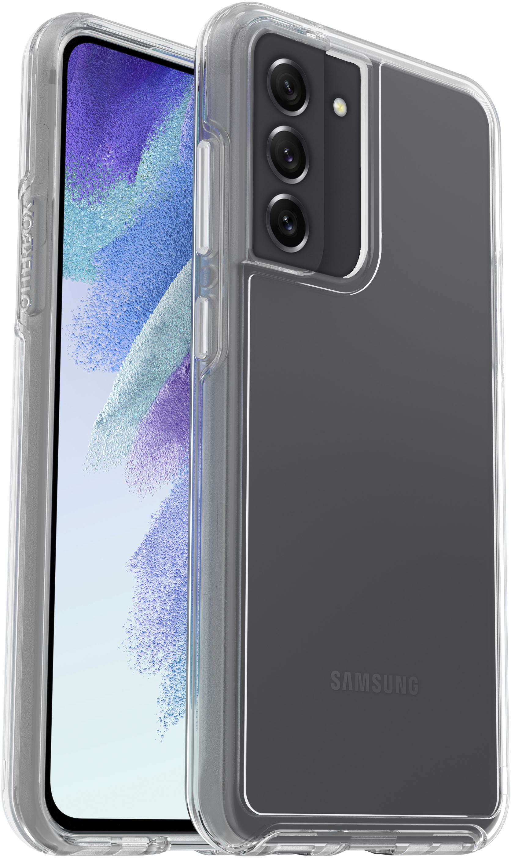 Angle View: OtterBox - Symmetry Clear Series Soft Shell for Samsung Galaxy S21 FE 5G - Clear