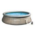 Front Zoom. Summer Waves - 12-foot x 36-inch Inflatable Above Ground Swimming Pool with Pump - Gray.