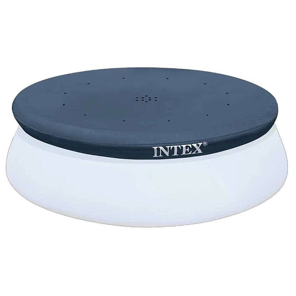 Back. Intex - Inflatable Kid Swimming Pool and Filter Cartridge Bundled with Vinyl Round Cover.