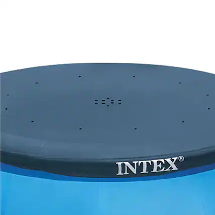 Angle. Intex - Inflatable Kid Swimming Pool and Filter Cartridge Bundled with Vinyl Round Cover.