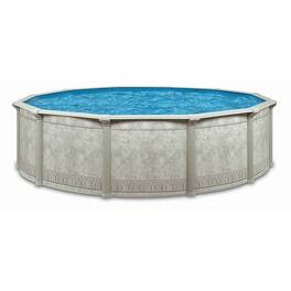 Aquarian - 24 Feet x 52 Inch Round Above Ground Swimming Pool - Gray