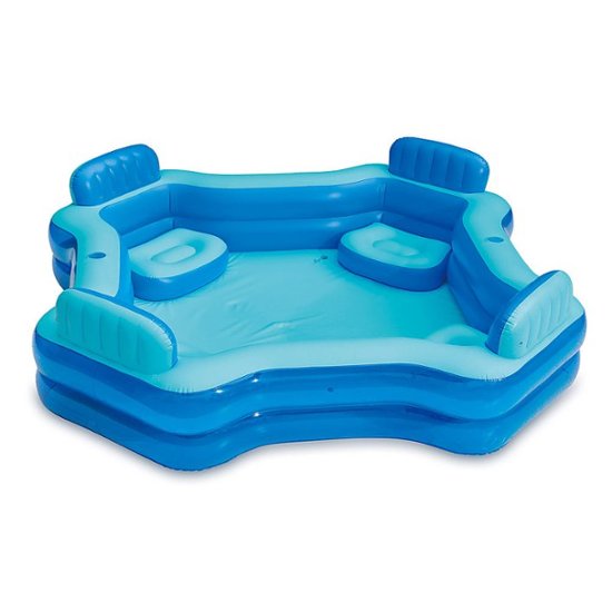Summer Waves - 8.75-foot x 26-inch Inflatable 4 Person Deluxe Swimming Pool  - Blue