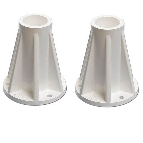 Saftron - Polymer 6 Inch Pool Handrails and Ladders Surface Mounting Base (2 Pack)