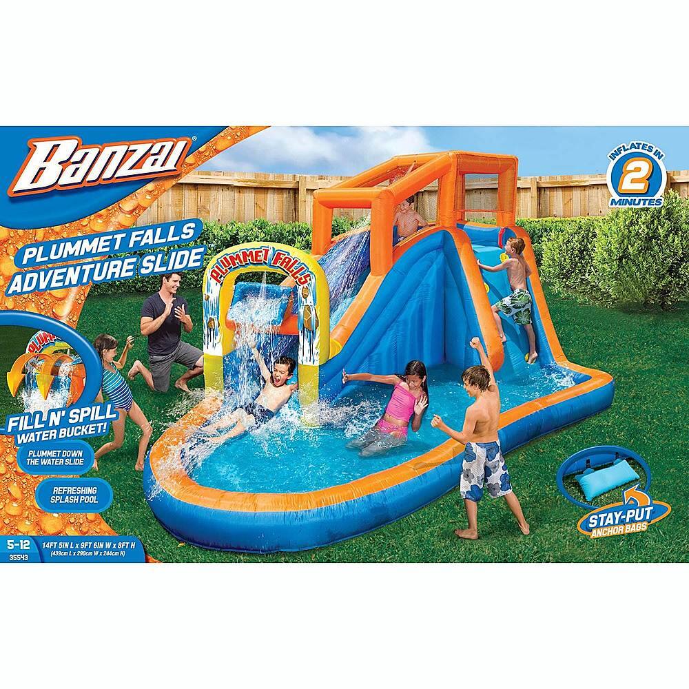 Alt View 12. Banzai - Kids Inflatable Outdoor Water Park Pool Slide.