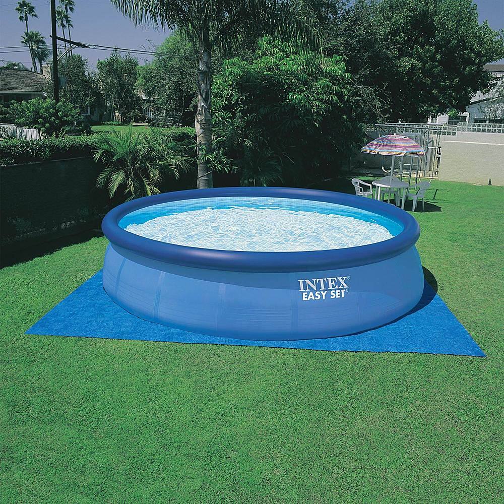 Alt View 13. Intex - 15-foot x 42-inch Easy Set Inflatable Above Ground Swimming Pool with Pump - Blue.