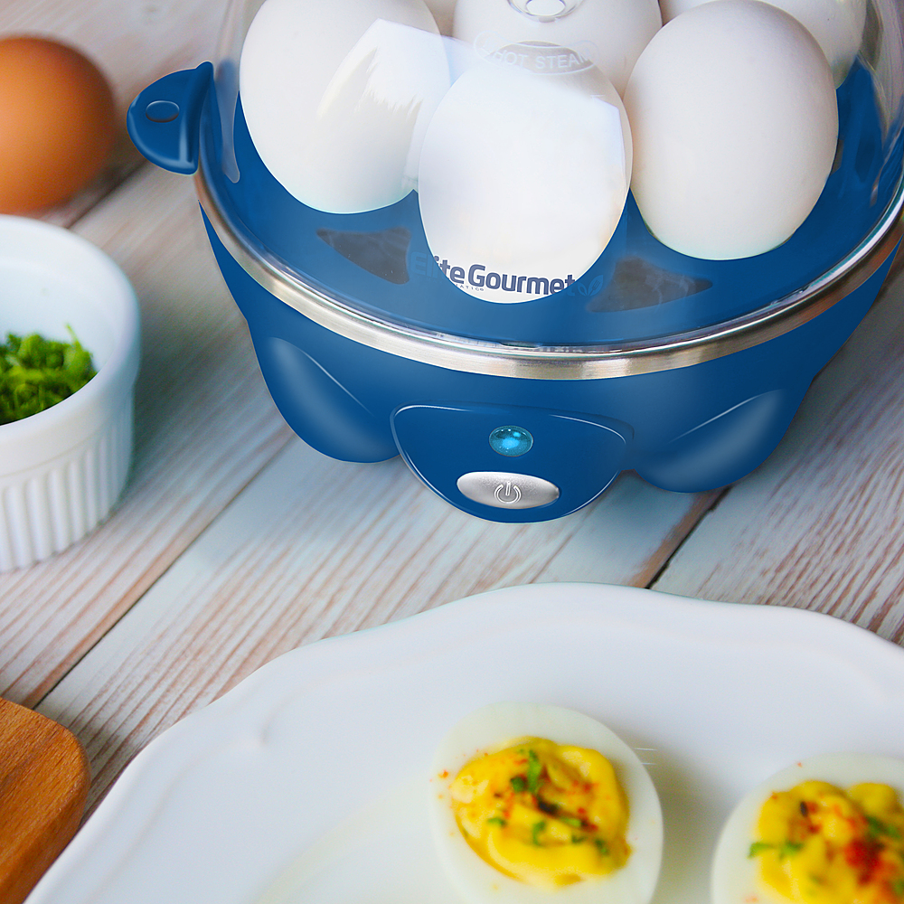 Best Buy: Elite Gourmet 7-Egg Automatic Egg Cooker Mint Blue EGC007M
