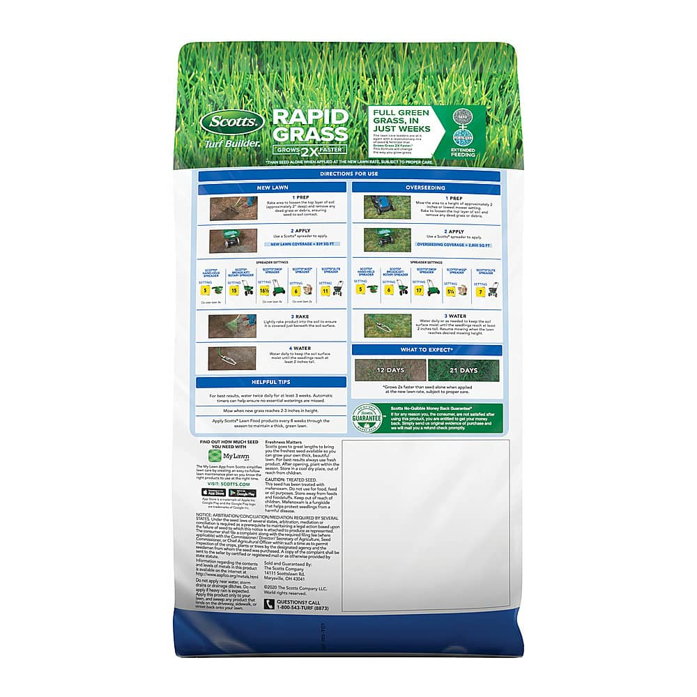 Angle View: Scotts Turf Builder Rapid Grass Sun & Shade Mix 5.6 lbs. - Blue