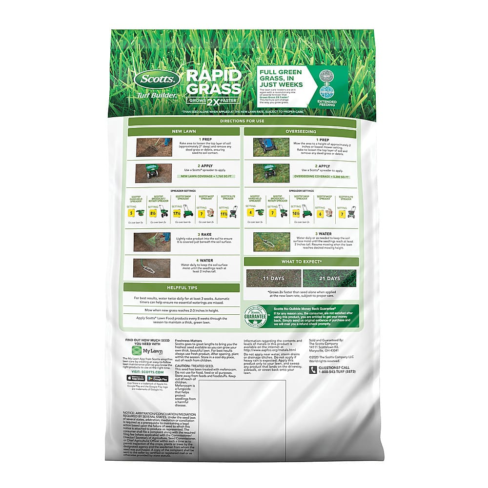 Angle View: Scotts Turf Builder Rapid Grass Tall Fescue Mix 16 lbs. - Blue