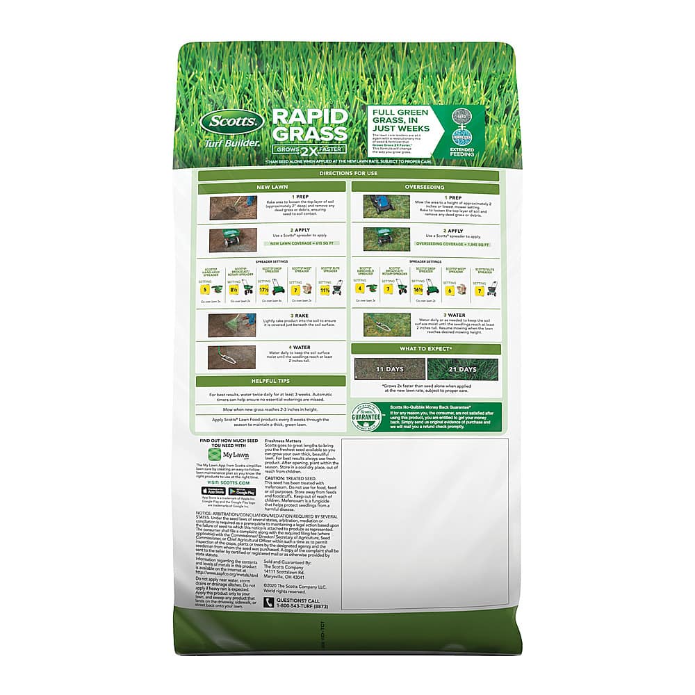 Angle View: Scotts Turf Builder Rapid Grass Tall Fescue Mix 5.6 lbs. - Blue