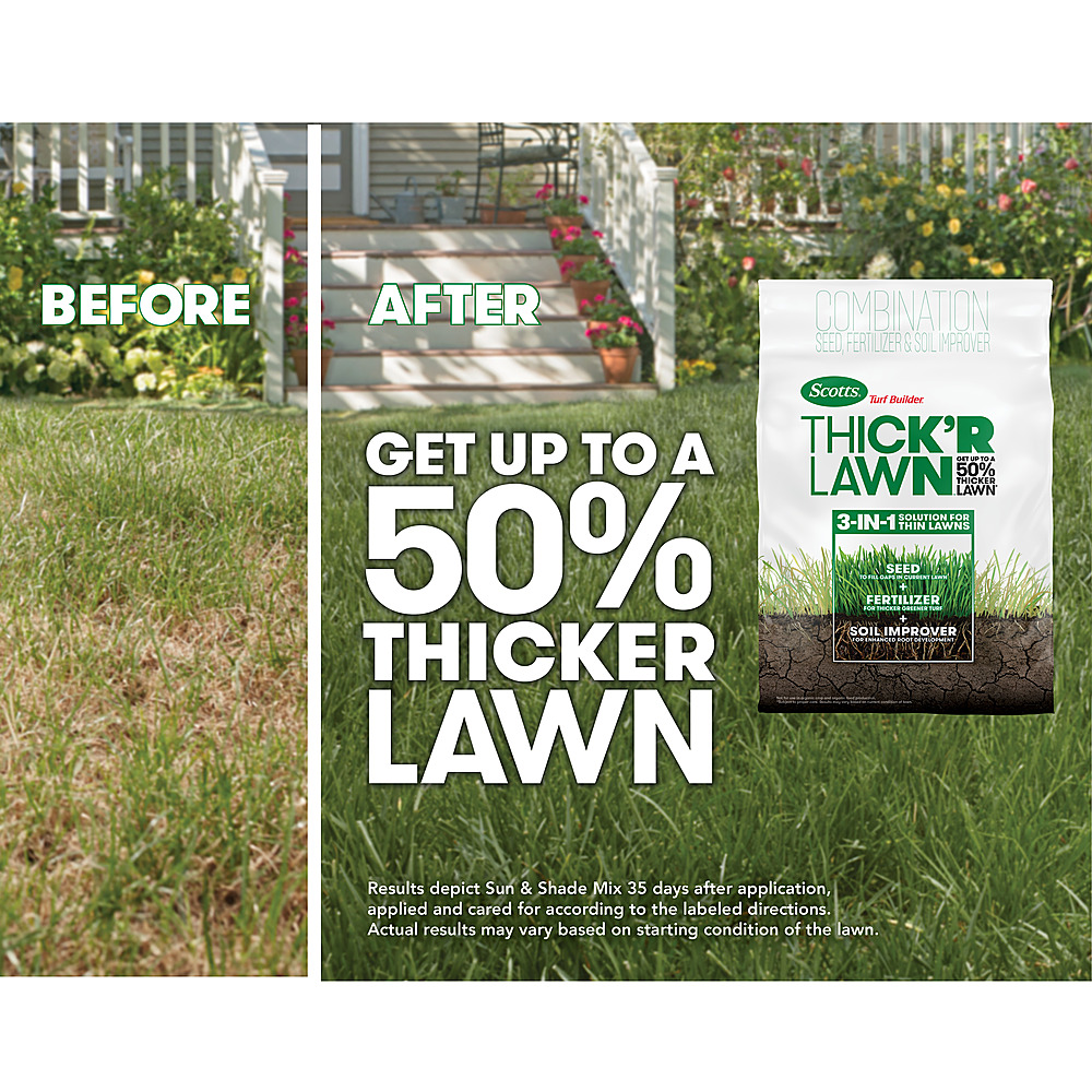 Angle View: Scotts - Turf Builder Thick'R Lawn Tall Fescue Mix 12 lb. - Black