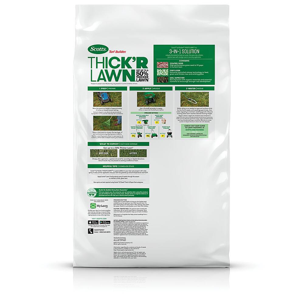 Angle View: Scotts Turf Builder Thick'R Lawn Bermudagrass 12 lb. - Black