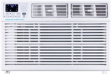 Emerson Quiet Kool - 350 Sq. Ft. 10,000 BTU Smart Smart Window Air Conditioner with Remote, Wi-Fi and Voice Control - White - Front_Zoom