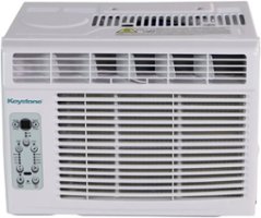 Keystone - 150 Sq. Ft. 5,000 BTU Window Air Conditioner with Follow Me LCD Remote Control - White - Front_Zoom