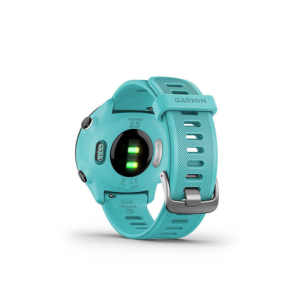 Back. Garmin - Forerunner 55 GPS Smartwatch 42mm Fiber-Reinforced Polymer - Aqua.