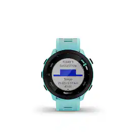 Garmin - Forerunner 55 GPS Smartwatch 42mm Fiber-Reinforced Polymer - Aqua - (2021)