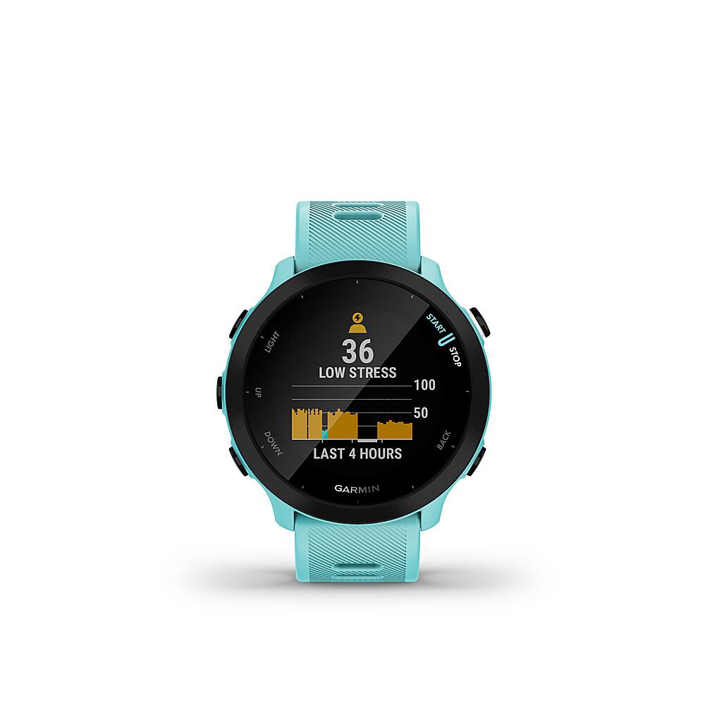 Alt View 3. Garmin - Forerunner 55 GPS Smartwatch 42mm Fiber-Reinforced Polymer - Aqua.