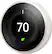 Front. Google - Geek Squad Certified Refurbished Nest Learning Smart Programmable Wi-Fi Thermostat - White.