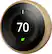 Front. Google - Geek Squad Certified Refurbished Nest Learning Smart Programmable Wi-Fi Thermostat - Brass.