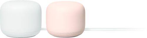 Google - Geek Squad Certified Refurbished Nest Wifi AC2200 Mesh System Router and Point (2-Pack)-Front_Standard