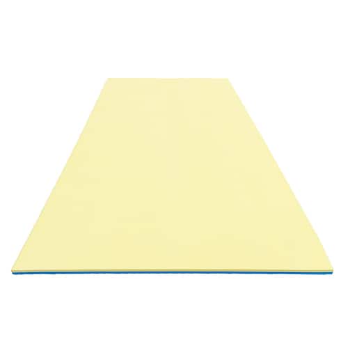 Comfy Floats 12'x5' No Inflate Dual Layer Tear Resistant High Density Foam Roll Up Water Pad and Lake Float with D-Ring - Yellow