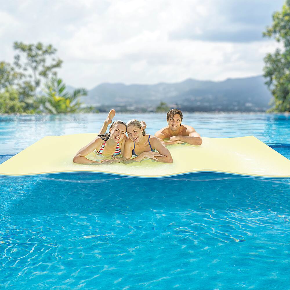 Alt View 12. COMFY FLOATS - 12 x 5 Foot No Inflate Water Pad Pool and Lake Float - Yellow.