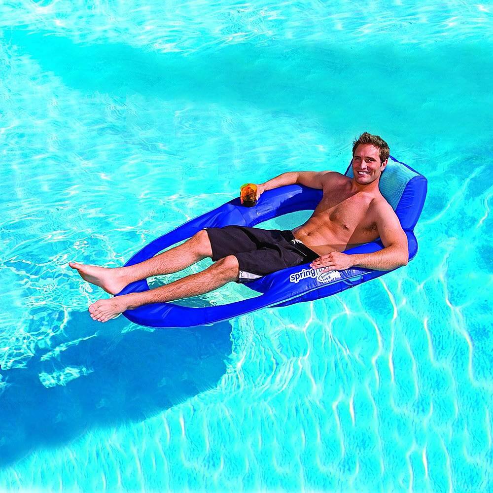 Swim Ways - Recliner Inflatable Pool Float Lounge Chair - Blue