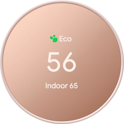 Google - Geek Squad Certified Refurbished Nest Smart Programmable Wi-Fi Thermostat - Sand