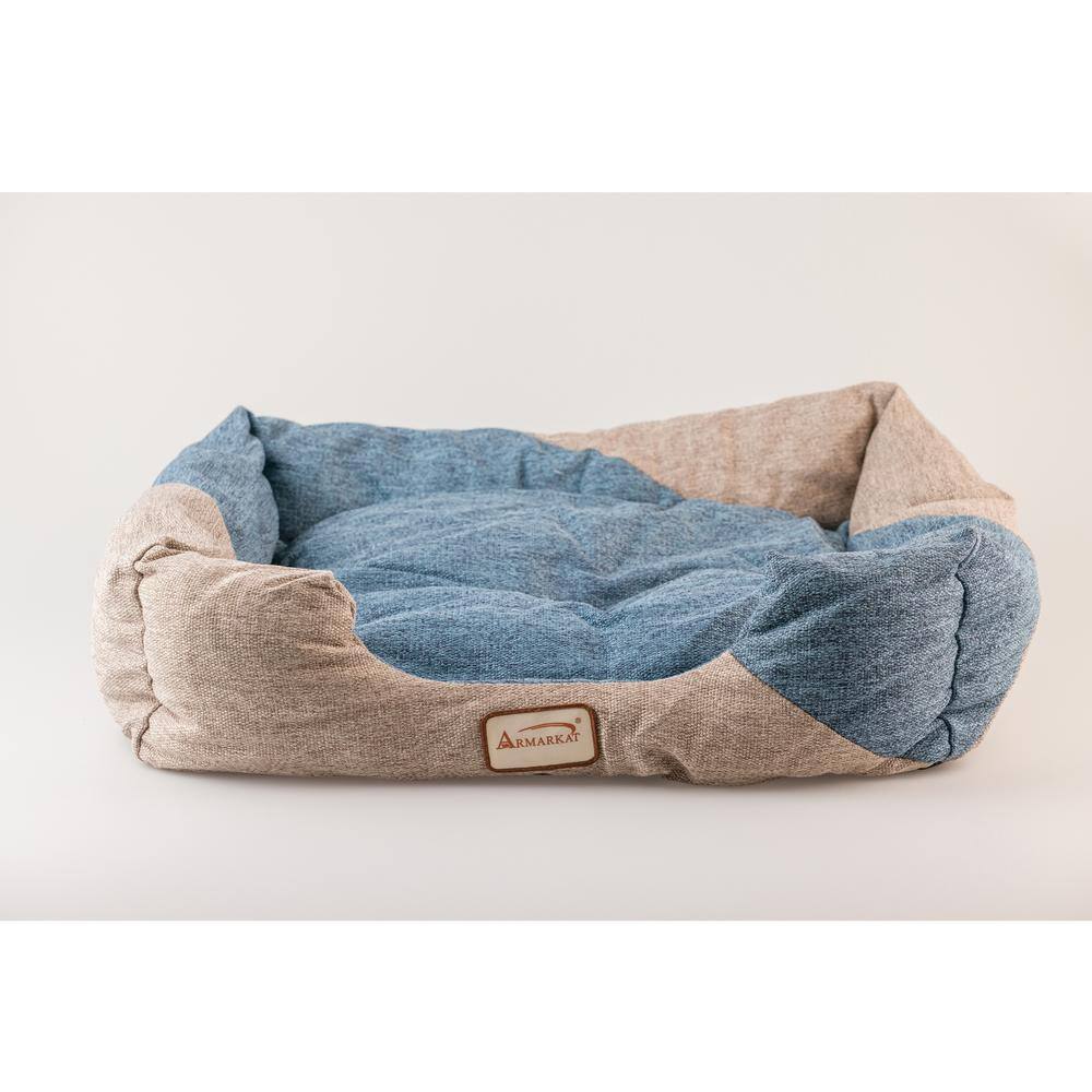 Alt View 4. Armarkat - Soft Upholstery Cat Bed Skid Free Nest Pet Bed Puppy Beds - Blue.