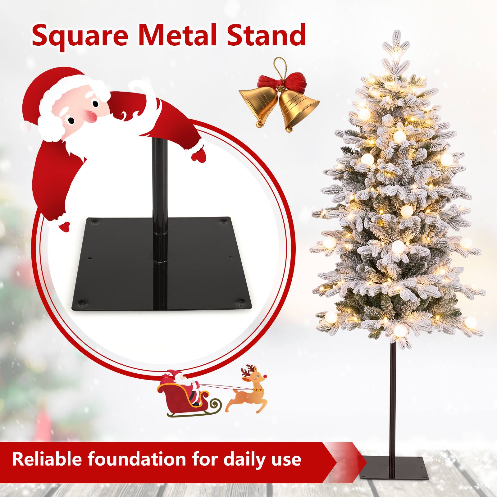 Square Metal Stand  
Reliable foundation for daily use