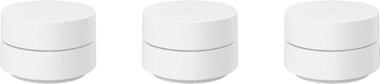 Google - Geek Squad Certified Refurbished Nest AC1200 Dual-Band Mesh Wi-Fi Router (3-Pack) - White - Front_Zoom
