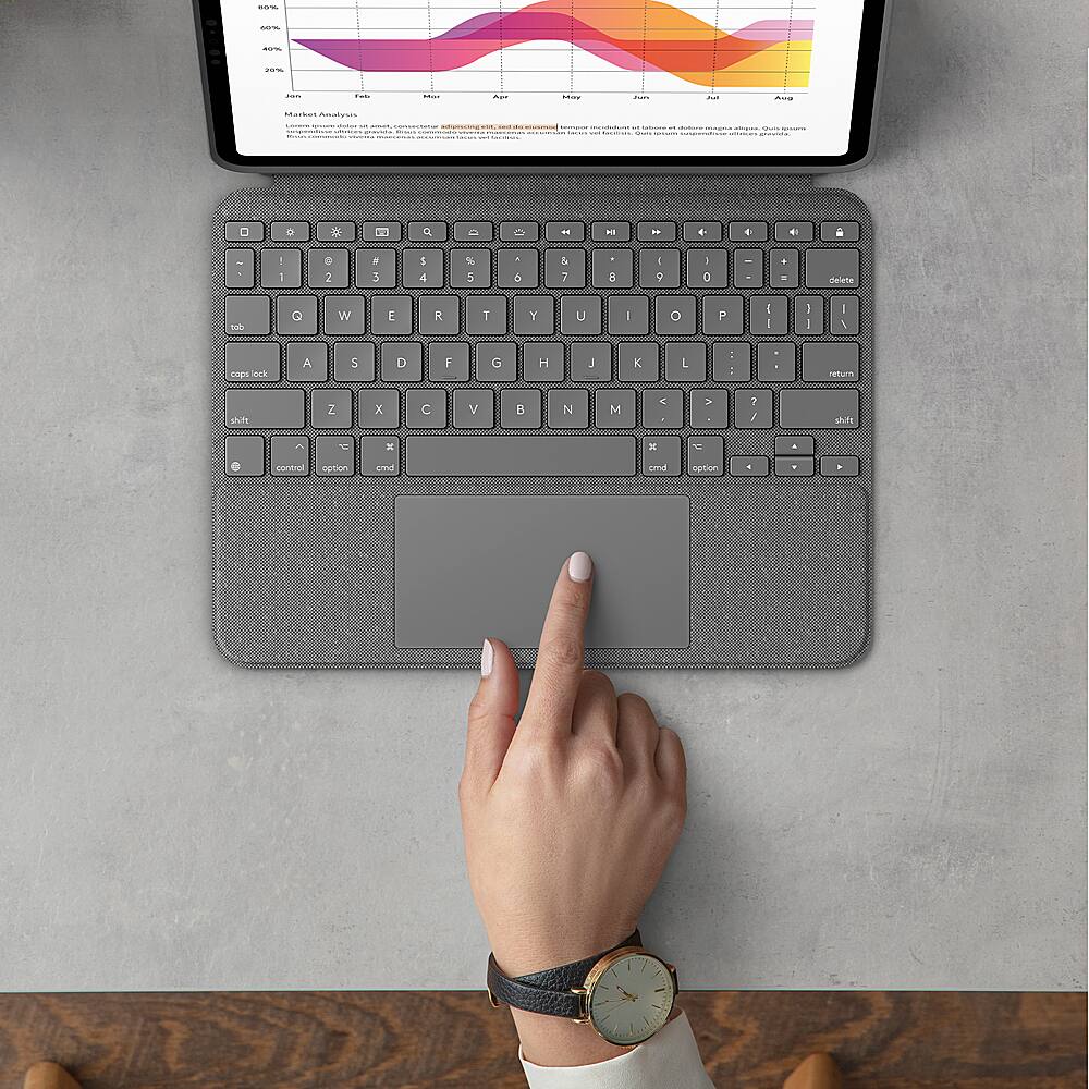 Étui-clavier avec pavé Combo Touch de Logitech pour iPad Air (5ᵉ