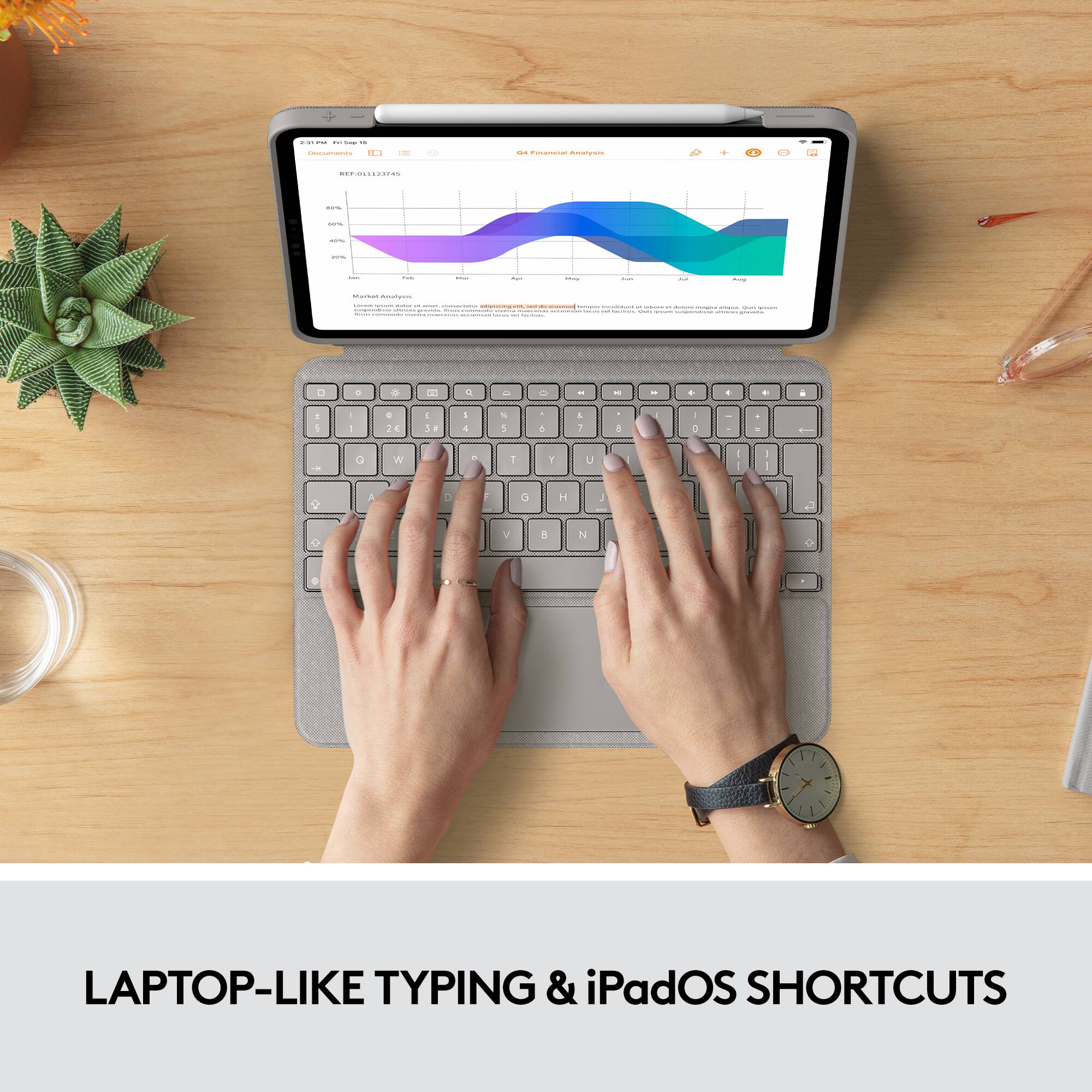LAPTOP-LIKE TYPING & iPadOS SHORTCUTS