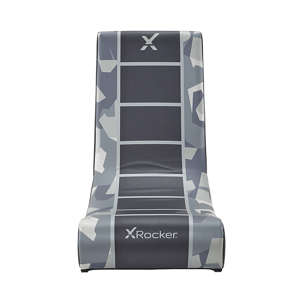 X-Rocker Video Rocker Gaming Chair Junior Foldable Floor Seat Camo Grey