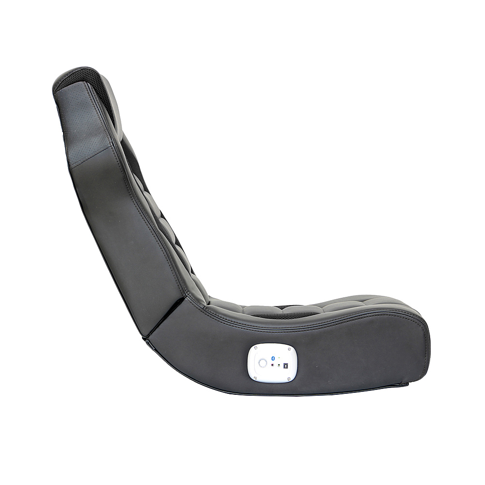 Left View: X Rocker - Flash 2.0 Bluetooth Floor Rocker Gaming Chair - Black