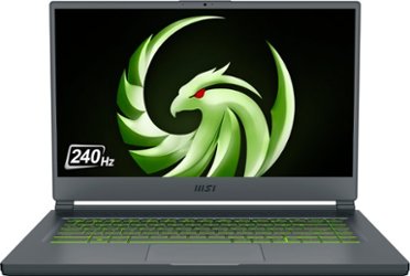 MSI - Delta AMD Advantage Edition 15.6" FHD 240hz Gaming Laptop - Ryzen R7-5800 - Radeon RX6700M - 1TB SSD - 16GB Memory - Black - Front_Zoom